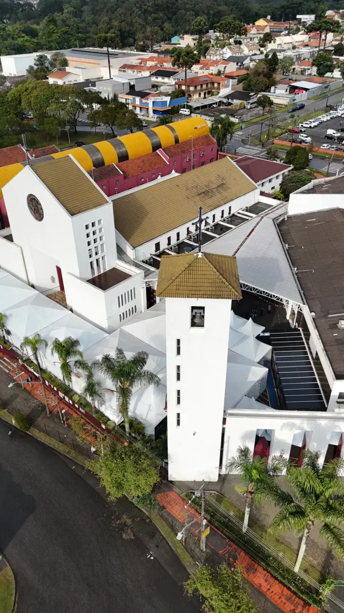 Vista aérea do Santuário Nossa Senhora do Carmo
